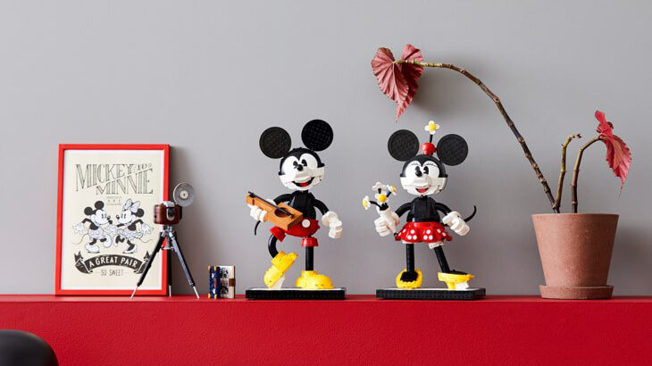 レゴ ディズニーシリーズにミッキーマウスとミニーマウスが登場♪レトロなデザインでインテリアにもぴったり♡
