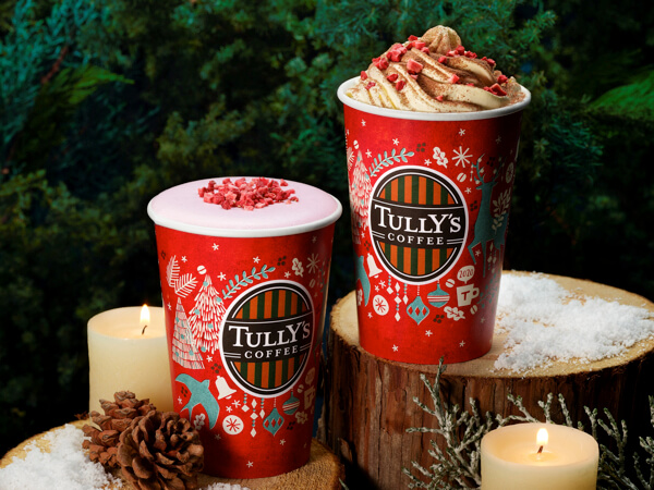 タリーズコーヒー、クリスマスデザインの“ふちベアフル”登場♡リースをかぶったテディベアが可愛い♡
