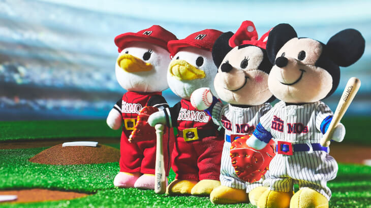 ミッキーやミニーがプロ野球のユニフォーム姿で登場♪ディズニーストアとセ・パ両リーグ共同企画の『nuiMOs(ぬいもーず)』が発売♡